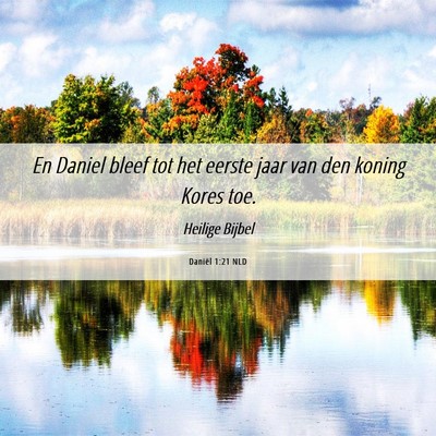 Picture 06 - Daniël 1:21 NLD - En Daniel bleef tot het eerste jaar van den - Bible Verse Picture