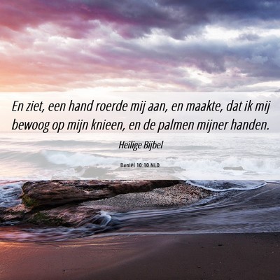 Picture 06 - Daniël 10:10 NLD - En ziet, een hand roerde mij aan, en maakte, dat - Bible Verse Picture
