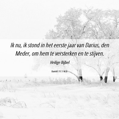 Picture 06 - Daniël 11:1 NLD - Ik nu, ik stond in het eerste jaar van Darius, - Bible Verse Picture
