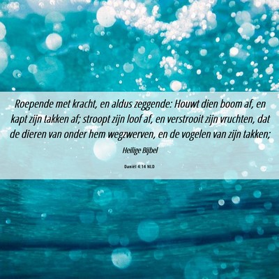 Picture 06 - Daniël 4:14 NLD - Roepende met kracht, en aldus zeggende: Houwt - Bible Verse Picture
