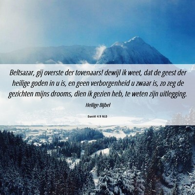 Picture 06 - Daniël 4:9 NLD - Beltsazar, gij overste der tovenaars! dewijl ik - Bible Verse Picture