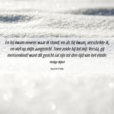 Picture 06 - Daniël 8:17 NLD - En hij kwam nevens waar ik stond; en als hij - Bible Verse Picture