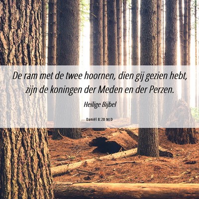 Picture 06 - Daniël 8:20 NLD - De ram met de twee hoornen, dien gij gezien hebt, - Bible Verse Picture