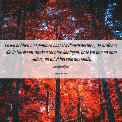 Picture 06 - Daniël 9:6 NLD - En wij hebben niet gehoord naar Uw - Bible Verse Picture