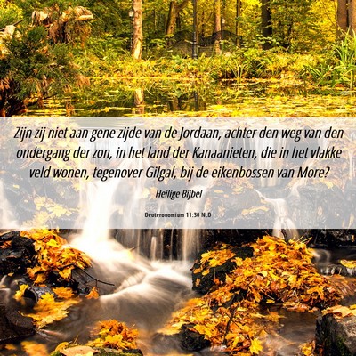 Picture 06 - Deuteronomium 11:30 NLD - Zijn zij niet aan gene zijde van de Jordaan, - Bible Verse Picture