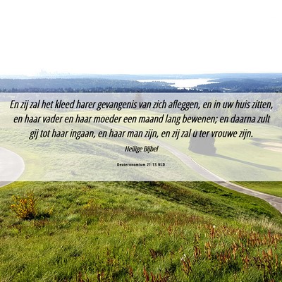 Picture 06 - Deuteronomium 21:13 NLD - En zij zal het kleed harer gevangenis van zich - Bible Verse Picture