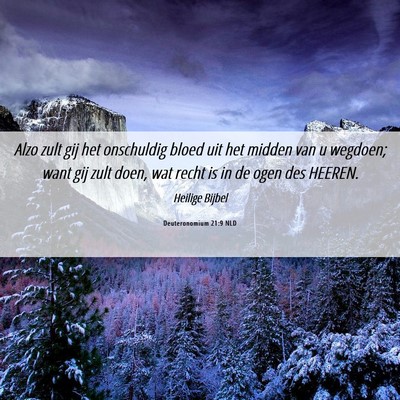 Picture 06 - Deuteronomium 21:9 NLD - Alzo zult gij het onschuldig bloed uit het midden - Bible Verse Picture