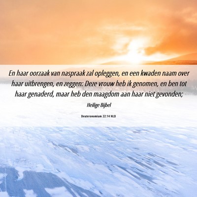 Picture 06 - Deuteronomium 22:14 NLD - En haar oorzaak van naspraak zal opleggen, en een - Bible Verse Picture