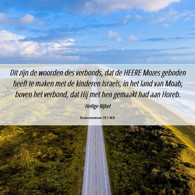 Picture 06 - Deuteronomium 29:1 NLD - Dit zijn de woorden des verbonds, dat de HEERE - Bible Verse Picture