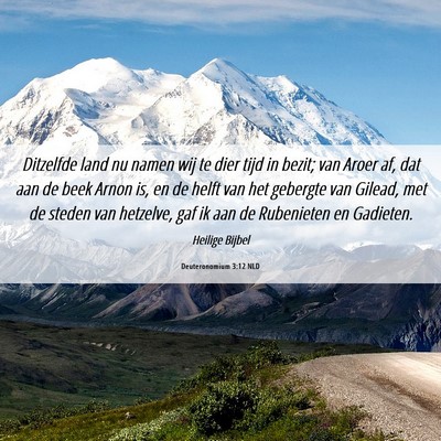 Picture 06 - Deuteronomium 3:12 NLD - Ditzelfde land nu namen wij te dier tijd in - Bible Verse Picture