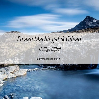 Picture 06 - Deuteronomium 3:15 NLD - En aan Machir gaf ik - Bible Verse Picture