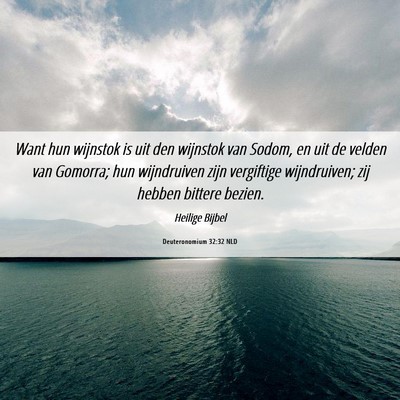 Picture 06 - Deuteronomium 32:32 NLD - Want hun wijnstok is uit den wijnstok van Sodom, - Bible Verse Picture