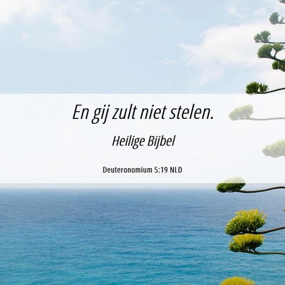 Picture 06 - Deuteronomium 5:19 NLD - En gij zult niet - Bible Verse Picture
