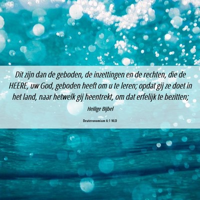 Picture 06 - Deuteronomium 6:1 NLD - Dit zijn dan de geboden, de inzettingen en de - Bible Verse Picture