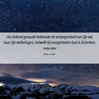 Picture 06 - Efeziërs 1:9 NLD - Ons bekend gemaakt hebbende de verborgenheid van - Bible Verse Picture