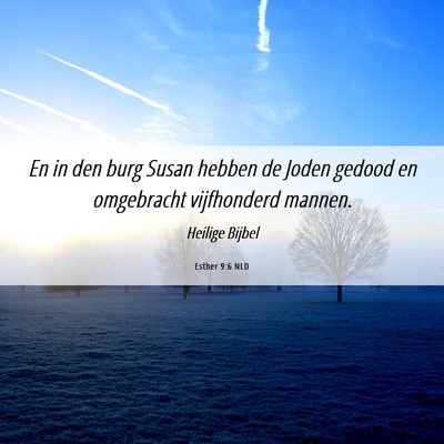 Picture 06 - Esther 9:6 NLD - En in den burg Susan hebben de Joden gedood en - Bible Verse Picture