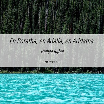 Picture 06 - Esther 9:8 NLD - En Poratha, en Adalia, en - Bible Verse Picture