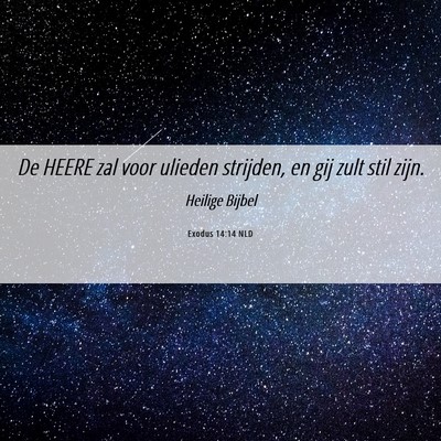 Picture 06 - Exodus 14:14 NLD - De HEERE zal voor ulieden strijden, en gij zult - Bible Verse Picture