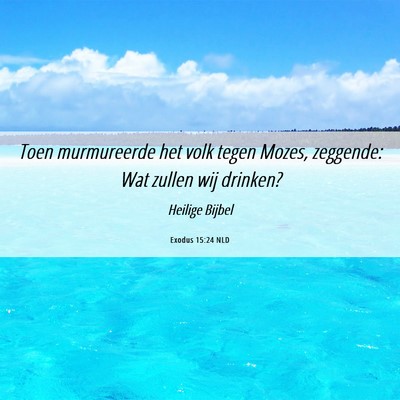 Picture 06 - Exodus 15:24 NLD - Toen murmureerde het volk tegen Mozes, zeggende: - Bible Verse Picture