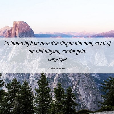 Picture 06 - Exodus 21:11 NLD - En indien hij haar deze drie dingen niet doet, zo - Bible Verse Picture