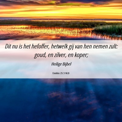 Picture 06 - Exodus 25:3 NLD - Dit nu is het hefoffer, hetwelk gij van hen nemen - Bible Verse Picture