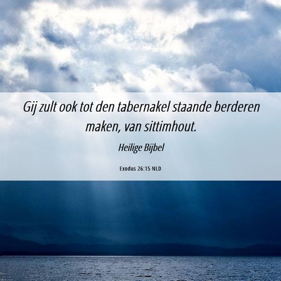 Picture 06 - Exodus 26:15 NLD - Gij zult ook tot den tabernakel staande berderen - Bible Verse Picture