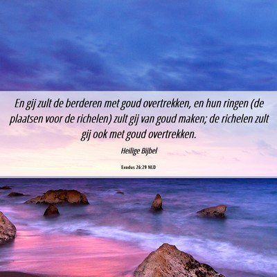 Picture 06 - Exodus 26:29 NLD - En gij zult de berderen met goud overtrekken, en - Bible Verse Picture