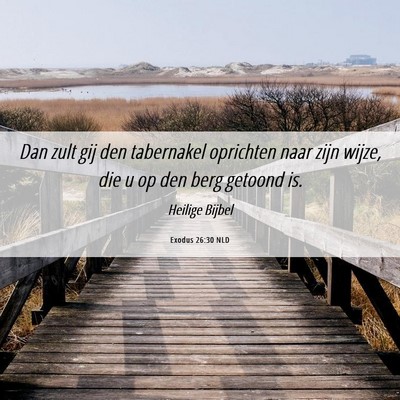 Picture 06 - Exodus 26:30 NLD - Dan zult gij den tabernakel oprichten naar zijn - Bible Verse Picture