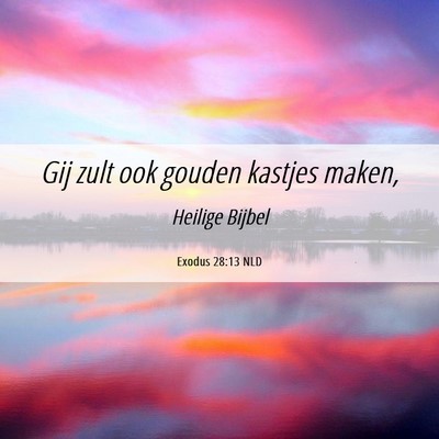 Picture 06 - Exodus 28:13 NLD - Gij zult ook gouden kastjes - Bible Verse Picture