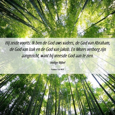 Picture 06 - Exodus 3:6 NLD - Hij zeide voorts: Ik ben de God uws vaders, de - Bible Verse Picture