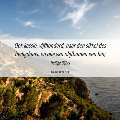 Picture 06 - Exodus 30:24 NLD - Ook kassie, vijfhonderd, naar den sikkel des - Bible Verse Picture