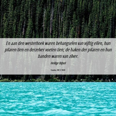 Picture 06 - Exodus 38:12 NLD - En aan den westerhoek waren behangselen van - Bible Verse Picture