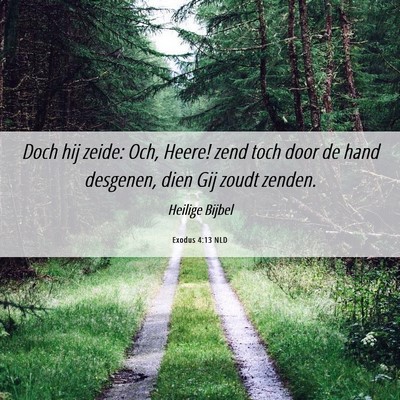 Picture 06 - Exodus 4:13 NLD - Doch hij zeide: Och, Heere! zend toch door de - Bible Verse Picture