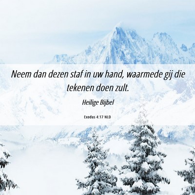 Picture 06 - Exodus 4:17 NLD - Neem dan dezen staf in uw hand, waarmede gij die - Bible Verse Picture