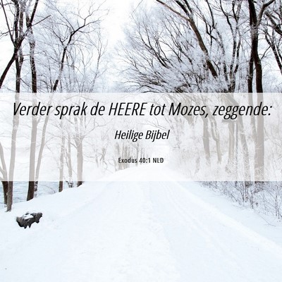 Picture 06 - Exodus 40:1 NLD - Verder sprak de HEERE tot Mozes, - Bible Verse Picture