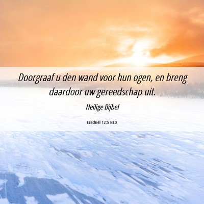 Picture 06 - Ezechiël 12:5 NLD - Doorgraaf u den wand voor hun ogen, en breng - Bible Verse Picture