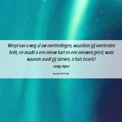 Picture 06 - Ezechiël 18:31 NLD - Werpt van u weg al uw overtredingen, waardoor gij - Bible Verse Picture