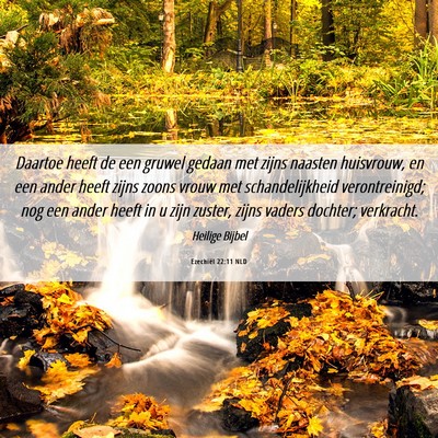 Picture 06 - Ezechiël 22:11 NLD - Daartoe heeft de een gruwel gedaan met zijns - Bible Verse Picture