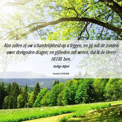 Picture 06 - Ezechiël 23:49 NLD - Alzo zullen zij uw schandelijkheid op u leggen, - Bible Verse Picture
