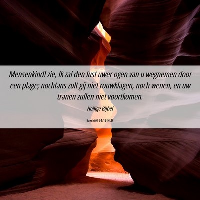 Picture 06 - Ezechiël 24:16 NLD - Mensenkind! zie, Ik zal den lust uwer ogen van u - Bible Verse Picture