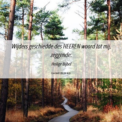Picture 06 - Ezechiël 28:20 NLD - Wijders geschiedde des HEEREN woord tot mij, - Bible Verse Picture