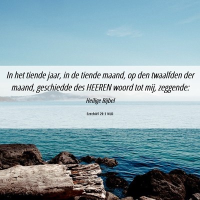 Picture 06 - Ezechiël 29:1 NLD - In het tiende jaar, in de tiende maand, op den - Bible Verse Picture