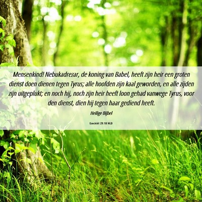Picture 06 - Ezechiël 29:18 NLD - Mensenkind! Nebukadrezar, de koning van Babel, - Bible Verse Picture