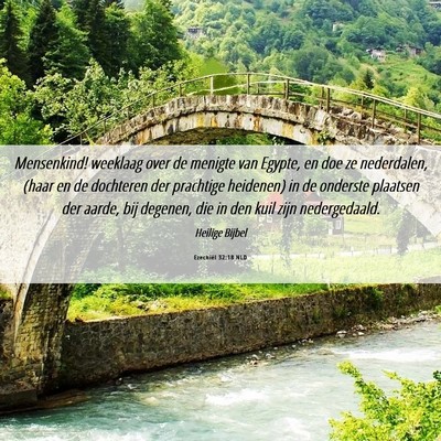 Picture 06 - Ezechiël 32:18 NLD - Mensenkind! weeklaag over de menigte van Egypte, - Bible Verse Picture