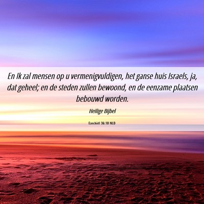 Picture 06 - Ezechiël 36:10 NLD - En Ik zal mensen op u vermenigvuldigen, het ganse - Bible Verse Picture
