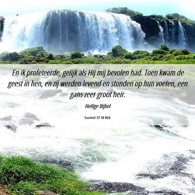 Picture 06 - Ezechiël 37:10 NLD - En ik profeteerde, gelijk als Hij mij bevolen - Bible Verse Picture