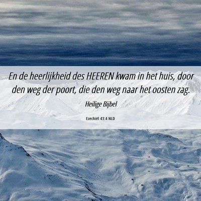 Picture 06 - Ezechiël 43:4 NLD - En de heerlijkheid des HEEREN kwam in het huis, - Bible Verse Picture