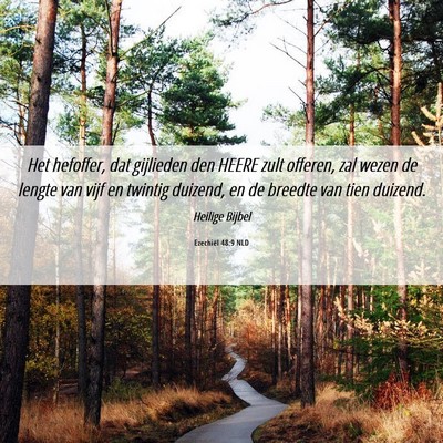 Picture 06 - Ezechiël 48:9 NLD - Het hefoffer, dat gijlieden den HEERE zult - Bible Verse Picture