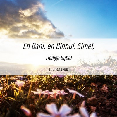Picture 06 - Ezra 10:38 NLD - En Bani, en Binnui, - Bible Verse Picture
