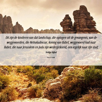 Picture 06 - Ezra 2:1 NLD - Dit zijn de kinderen van dat landschap, die - Bible Verse Picture
